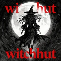 portrait, A Witch from behind with long hair levitating in front of the full big moon, book cover with title 'witchhunt' red white and black colors, establishing shot, extremly high detail, foto realistic, cinematic lighting, pen and ink, intricate line drawings, by Yoshitaka Amano, Ruan Jia, Kentaro Miura, Artgerm, post processed, concept art, artstation, matte painting, style by eddie mendoza, raphael lacoste, alex ross