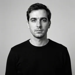 a photograph of a man by Thomas Ruff, in the style of Thomas Ruff