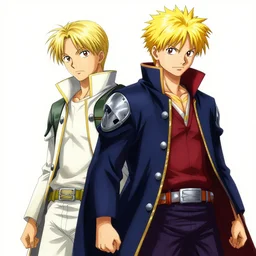 vector style, full metal alchemist al and alphons