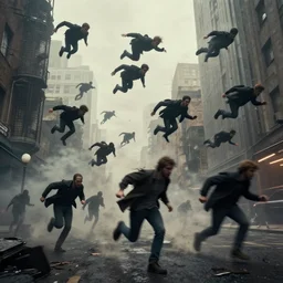swarm of flying imps. infestation in the city. city dwellers run for their lives. terrorist attack.