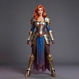 studio southpark portrait of lawful good colorful female alina becker paladin absurdly beautiful, elegant, young sensual graceful woman from southpark