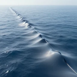 video generator chain : osc = > distort = > procedural ocean = > procedural wave visualization. result is a tiled wave pattern that looks kind of like ocean waves, but generated from a sound. the audio distortion sounds sharp and gritty, and looks great as a visual distortion as well.