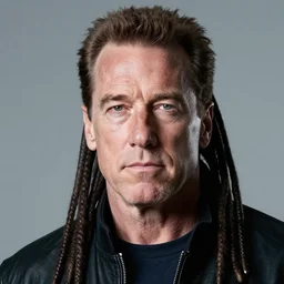 arnold schwarzenegger as a predator, looks photorealistic, hyper-detailed portrait