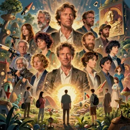 highly detailed vfx group portrait of man with a mission, stephen bliss, unreal engine, greg rutkowski, loish, rhads, beeple, makoto shinkai and lois van baarle, ilya kuvshinov, rossdraws, tom bagshaw, alphonse mucha, global illumination, detailed and intricate environment