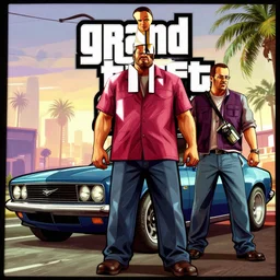 grand theft auto, gta, cover art, digital art, artwork