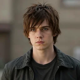 Live Action Still of Jerma in Scott Pilgrim, real life, hyperrealistic, ultra realistic, realistic, highly detailed, epic, HD quality, 8k resolution, body and headshot, film still