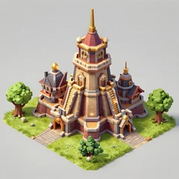town hall 1 5 concept art, clash of clans style, th 1 5 concept from clash of clans