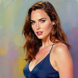 A sexy Gal Gadot painting, vibrant
