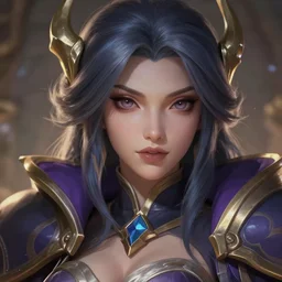 Luna from Dota 2, high fantasy, detailed face, artstationhd, trending on artstation
