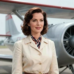 a movie still from the modern film the rocketeer featuring jennifer connelly in her role as jenny blake ; white evening gown ; ample