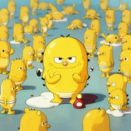 a sea of melted garfields