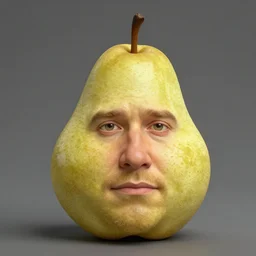 a pear that looks like gary oldman's face, trending on artstation