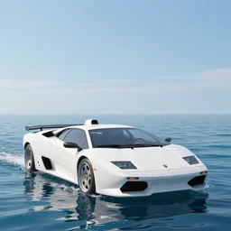 Diablo in Misano Adriatico sea, digital art, realistic, trending on artstation