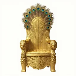 an art deco throne made of peacock feathers and gold, concept art, intricate, sharp focus, illustration, tamara de lepika, rutkowski, artgerm, alphonse mucha