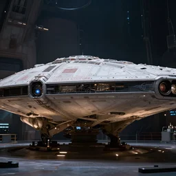 the star wars star trek hybrid spaceship exterior realistic dramatic lighting stills 4 k