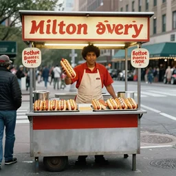 milton avery, hot dog vendor, new york city, 1 9 7 0 s