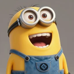 an epic painting minion laugh out loud, yelling hahaha, lol, funny, perfect composition, golden ratio, beautiful detailed, photorealistic, digital painting, concept art, smooth, sharp focus, illustration, artstation trending, octane render, unreal engine