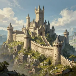 A stunning fortress ran by dwarves, medieval style, digital art, masterpiece