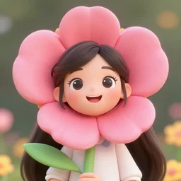 happy beautiful digital flower female avatar
