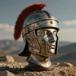 roman centurion doll head octane render maya