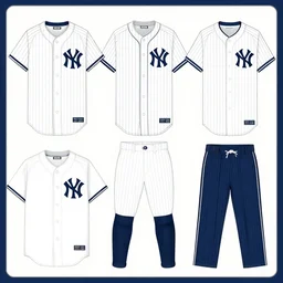 clothing design sheet, 1 8 th century down inspired by the new york yankees uniform