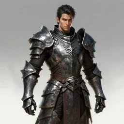 a highly detailed digital art of a man wearing a epic shadow armor