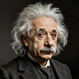 papier mache einstein portrait