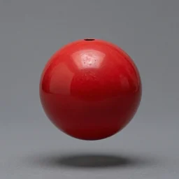 red floating ball, miniature art