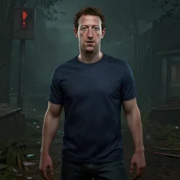 Screenshot of Mark Zuckerberg as a villain in Dead By Daylight