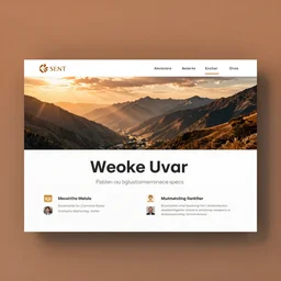 Personal portfolio website design for a physicist with warm colors