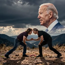biden vs james hetfield wrestling