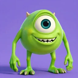 a poster of mike wazowski with 1 eye