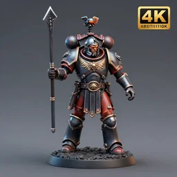 8 0 mm resin detailed miniature of a warhammer 4 0 k futuristic roman gladiator, product introduction photos, 4 k, full body,