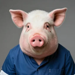 inmate with pig head