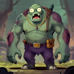 giant zombie. trending on artstation. game concept art. old cartoon style. in the style of sylvain sarrailh