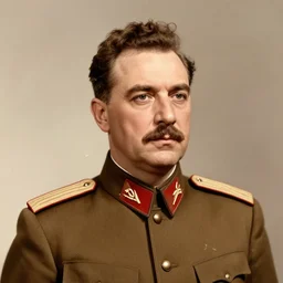 historical portrait of francisco franco as an ussr communist general