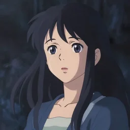 makoto shinkai illustration of a woman entranced, portrait, bewitched, mesmerized, hypnotized