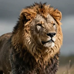 a bear with the head of a lion