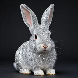 blinged out rabbit, rap album cover, detailed, 4 k