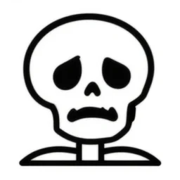 skill icon of afraid fearful skeleton head and shoulders in the style of Greg Broadmore and junji ito and Arthur Rackham and Moebius, trending on artstation, light lighting side view,digital art,surrealism ,macro,blueprint ,vaporwave ,