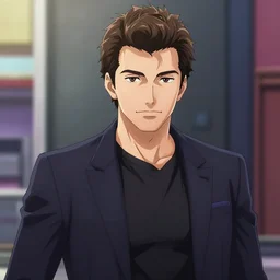 will ferrell action portrait in the style of persona 5, atlus video game