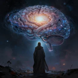 a prophet with galaxy brain imagining concepts that does not exist yet, concept art, digital illustration, trending on artstation, deviantart, artgerm, epic composition, masterpiece, highly detailed, advanced technique, ambient lighting, wlop, ross draws