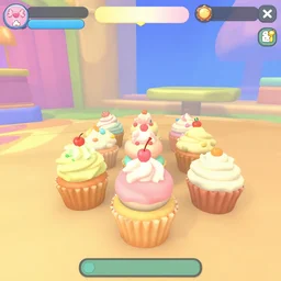 screenshot from a 3 d video game about cupcakes