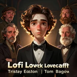 Lofi Lovecraft Lovecraftian portrait Pixar style by Tristan Eaton Stanley Artgerm and Tom Bagshaw