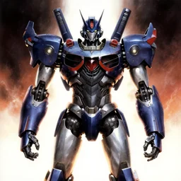 mecha robot, symmetrical, movie poster art by drew struzan,