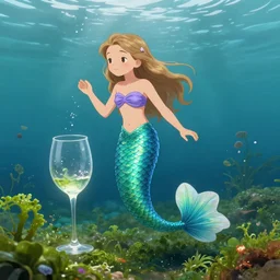 Mermaid, Wineglass, Algae