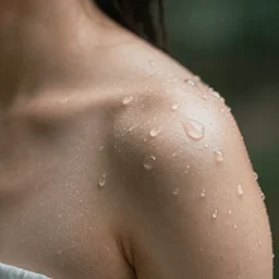 Wet skin, closeup, tilt shift lens, 20mm, high resolution, UHD, HDR