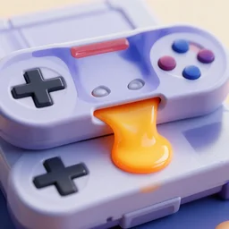 lava flowing over a super nintendo, high quality photograph, closeup, 8 k