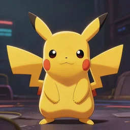 beautiful portrait of lofi cyberpunk pikachu by Tristan Eaton and Stanley Artgerm and Tom Bagshaw, Greg Rutkowski Carne_Griffiths