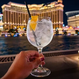 drinking gin and tonic in las vegas, highly detailed